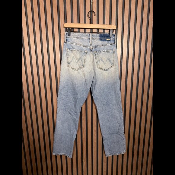 Mother Jeans 26 Womens Blue Huffy Flood High Rise Rigid Denim Light Wash - Picture 2 of 12